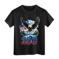 thumbnail image 4 of mgoYE America 250th Anniversary Shirt Girls 4th of July Shirt Girls Boys 250 Years American Anniversary Shirt(Black,5-6 Years), 4 of 5