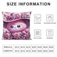 thumbnail image 5 of COMIO Dancing Little Mushroom Throw Pillow Covers Square Home Decorative Cushion Pillowcase, 5 of 5
