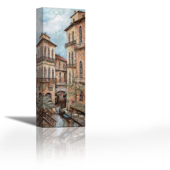 Holiday in Venice II - Contemporary Fine Art Giclee on Canvas Gallery Wrap - wall décor - Art painting - 9 x 27 Inch - Ready to Hang