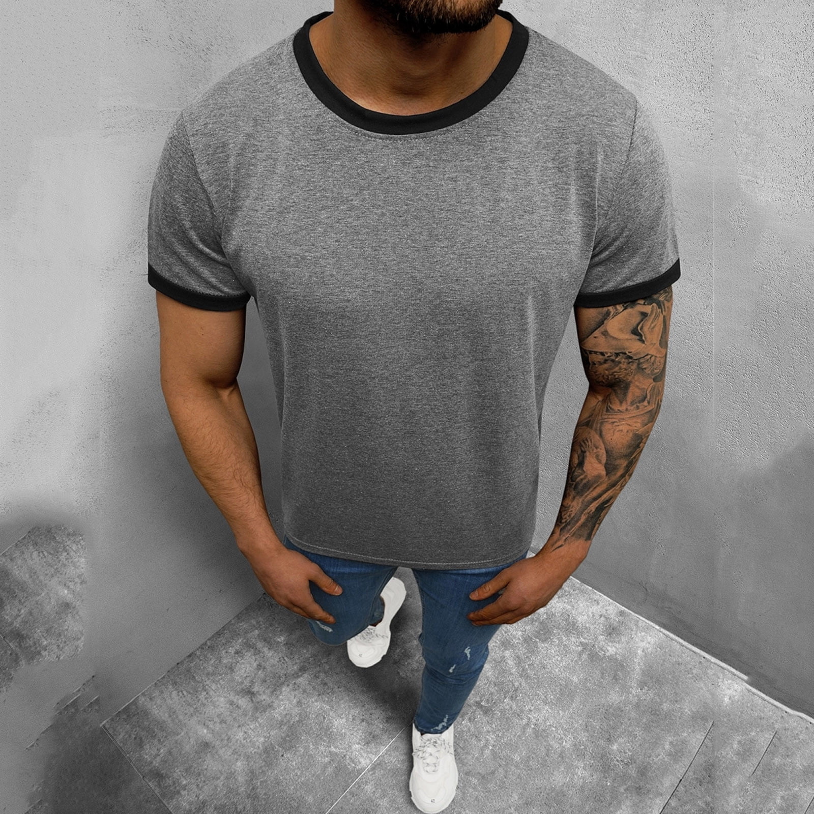 Viikei Mens Shirts Clearance Mens Plus Shirts Mens Short Sleeve Shirts