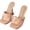 Nude, variant on Women Classic Square Open Toe Slide Mules Kitten High Heel Slip On Sandals Backless Daily Dress Shoes Size 7 Turquoise