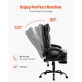 thumbnail image 3 of VEVOR Executive Office Chair High Back Chair with Footrest Lumbar Pillow Black, 3 of 9