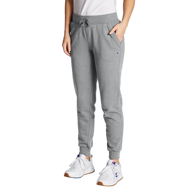 Champion Womens Powerblend Fleece Joggers, XS, Oxford Grey