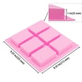 thumbnail image 3 of KOHAND 6 Pack of 6 Cavity Silicone Soap Molds, 9 x 8 inch Rectangle Silicone Soap Mold for Soap, Blue, Pink, Purple, 3 of 5