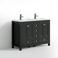 thumbnail image 4 of Eclife 48" Integrated Bathroom Vanity with Double Resin Sinks, Dual Sink Large Storage Cabinet, Eco-Friendly Design, 4 of 11