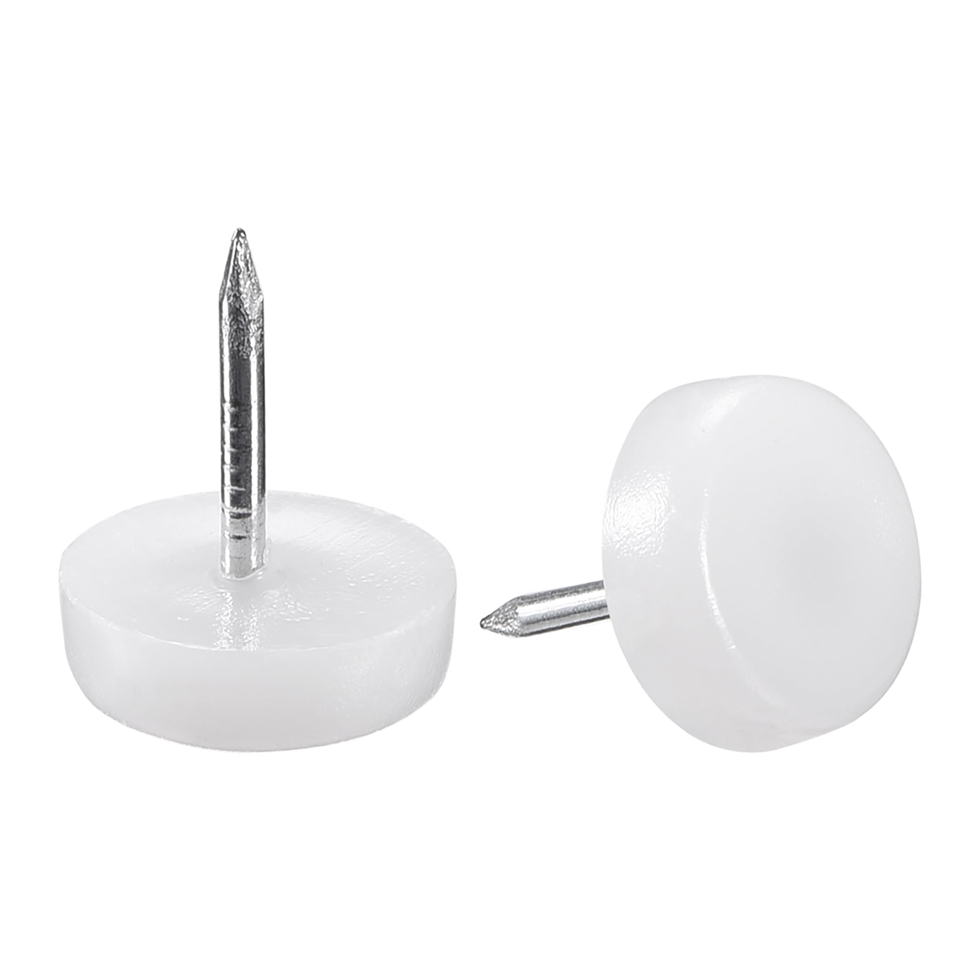 Furniture Feet Nail, Chair Table Leg Protector Pad 14mm White 40pcs