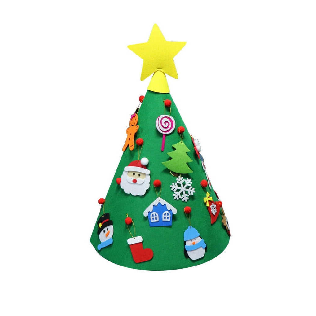 Happy New Year Mini Christmas Tree Non Wovens Tree-dimensional Xmas Party Decor 