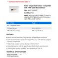 thumbnail image 2 of Water Temperature Sensor - Compatible with 1994 - 2002 Buick Century 1995 1996 1997 1998 1999 2000 2001, 2 of 2