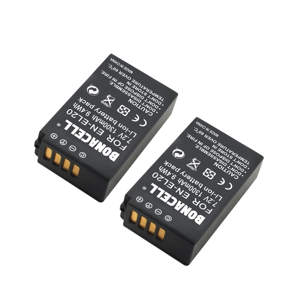 Bonacell 2Pack ENEL20 Battery for Nikon ENEL20a and Nikon Coolpix