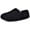 Black, variant on HomeTop Women's Fuzzy Curly Fur Memory Foam Loafer Slippers with Polar Fleece Lining