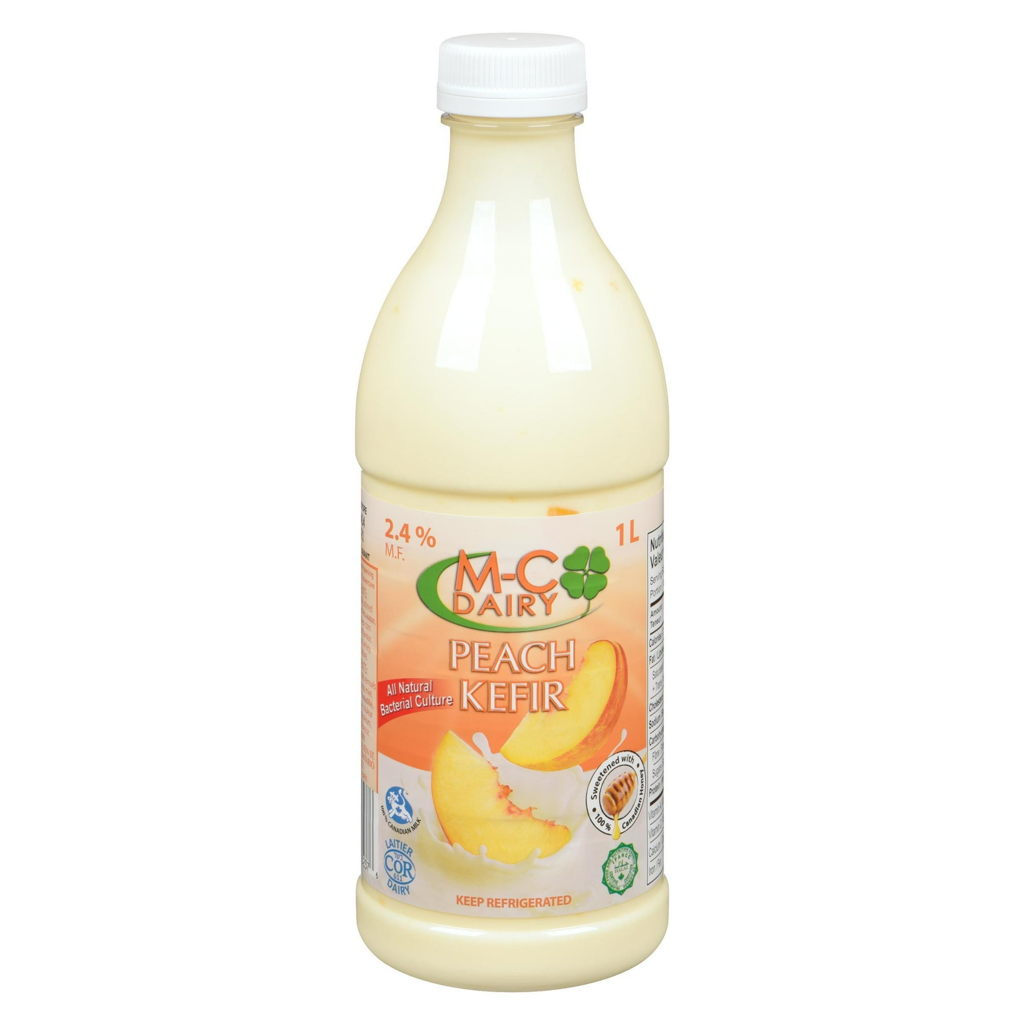 Kéfir à saveur de pêche MC Dairy à M.G. 2,4 %