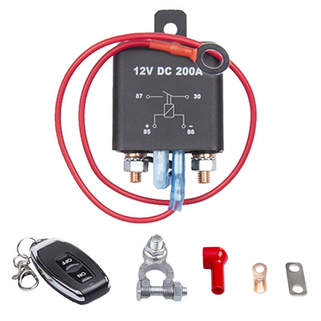 Amdohai 12V DC 200A Remote Battery Disconnect Switch,Prevent Battery Drain Battery Switch Isolator On Off Wireless Remote Control for Car, Truck, RV