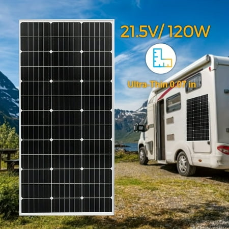 120 Watt High Efficiency Monocrystalline Solar Panel Module PV Charger for RV Battery Boat Caravan and Other Off-Grid Applications