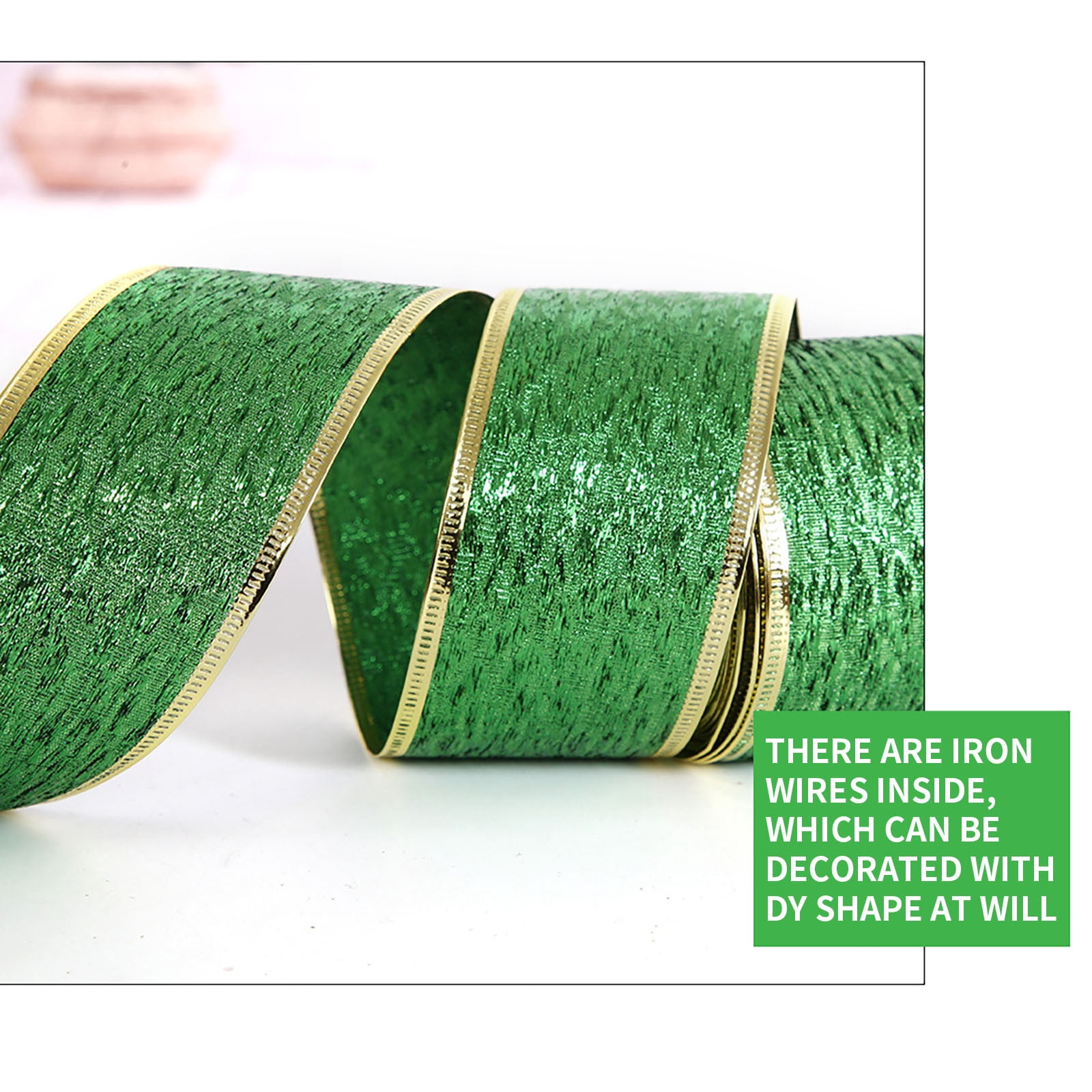St. Patrick's Day Decoration 2" Green Phnom Penh Ribbon DIY Bow Irish Festival Ribbon