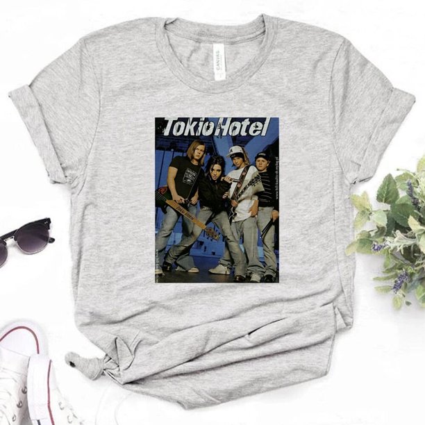Tokio Hotel top Mujeres Japonés y2k Verano Femenino y2k Ropa Gráfica Japonesa