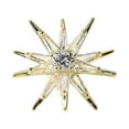 thumbnail image 1 of serony Christmas Brooch Rhinestone Breast Pin Party Banquet Simple Design Chest Badge Holiday Festival Decoration Prop Gold, 1 of 9