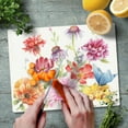 thumbnail image 5 of CounterArt Butterfly Meadow 3mm Tempered Glass Cutting Board 10" by 8", 5 of 8
