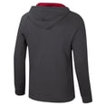 thumbnail image 3 of Men's Colosseum  Charcoal Iowa State Cyclones Dujour Ralgan Long Sleeve Henley Hoodie T-Shirt, 3 of 3