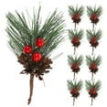 thumbnail image 5 of UPOUART 10Pcs Christmas Berries Vase Filler Plastic Floral Arrangement Tree Decoration Home Decor Berry Shape, 5 of 8