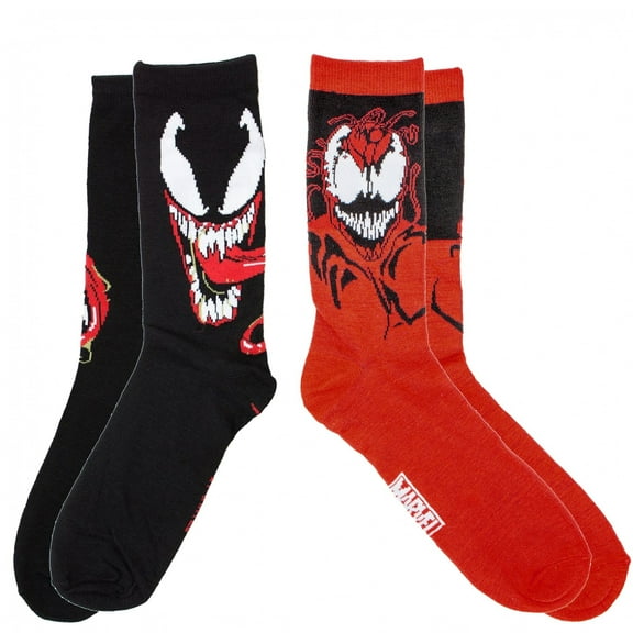 Venom and Carnage Crew Socks 2-Pair Pack