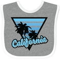 thumbnail image 3 of Inktastic California with Triangle and Palm Trees in Blue Boys or Girls Baby Bib, 3 of 4