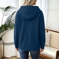 thumbnail image 6 of Horkkom Sweatshirt for Women Drawstring Long Sleeve Zip Up Hoodie Casual Hooded Crewneck Sweatshirt, S-2XL, 6 of 8