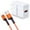 Orange, variant on Type C Charger Fast Charging 18W Charger Adapter with USB C Cable 6FT Fast Charging Nylon Braided Type C Charger Cable for Samsung, Pink