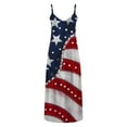 thumbnail image 4 of Cmfcve Patriotic Dress for Women Sleeveless Deep-V Neck Summer Maxi Dress Flowy A-Line Beach Vacation Outfit, 4 of 5