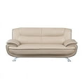 thumbnail image 5 of Titan Furnishings Modern Leather Upholstered Recliner Sofa and Loveseat in Beige, 5 of 19