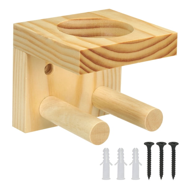 Soporte de exhibición para bates de béisbol montado en la pared, soporte para bates de softball, color madera