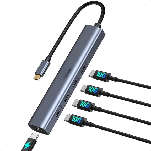10Gbps USB-C Hub, 5-Port USB-C Splitter with 100W Power Delivery, Multiport Adapter for Laptops, USBC Hub for MacBook Pro/Air M2/M1, iPad, , ,