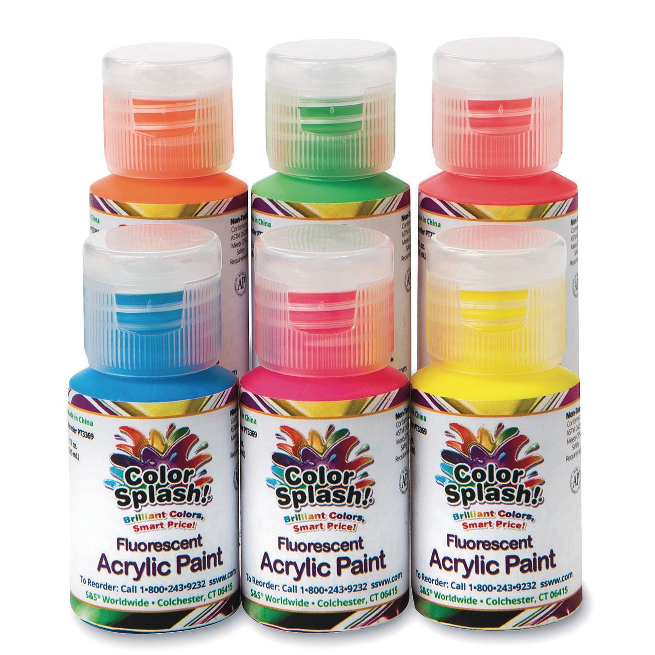 Buy Color Splash!® Neon Acrylic Paint, 8 oz. (Set of 6) at S&S Worldwide