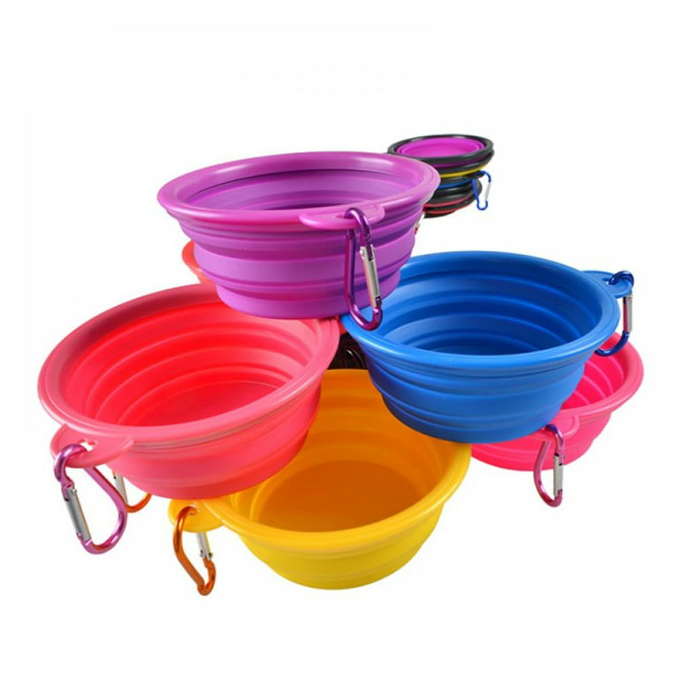 Dog Bowl Pet Collapsible Bowls, 2 Pack Collapsible Dog Water Bowls for Cats  Dogs, Portable Pet Feeding Watering Dish for Walking Parking Traveling