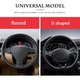 thumbnail image 3 of Car Steering Wheel Cover, Universal Microfiber PU Leather Elastic 15 inch Stitching Color Anti-Slip Steering Wheel Protector, Car Interior Protection Accessories for Men Women (Black/Blue), 3 of 6