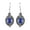 Pear, variant on Handmade Blue Lapis Lazuli Boho Drop Dangle Earrings for Women Oxidized 925 Sterling Silver Jewelry Fish Hook Birthday Christmas Gifts for Women