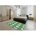 thumbnail image 4 of Ahgly Company Indoor Rectangle Patterned Mint Green Area Rugs, 2' x 4', 4 of 6