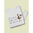 thumbnail image 3 of Be Someone's Sunshine Butterfly Sweatshirt Women -Image by Shutterstock, Female XX-Large, 3 of 4