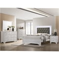 thumbnail image 5 of JERFIT 5-Drawer Dresser, Modern White Crocodile Embossed Chest, Solid Wood Storage Cabinet for Bedroom, 5 of 5