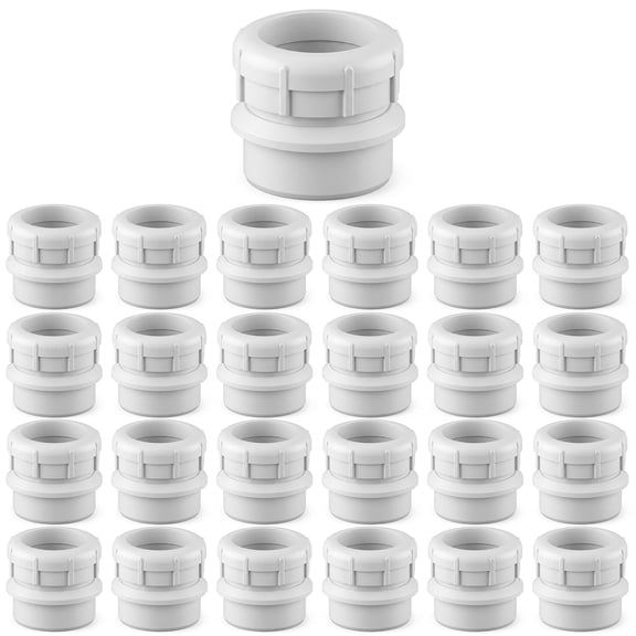 1-1/2 in. White PVC DWV Trap Adapter, Male Spigot x Slip with Plastic Nut, Plumbing Fitting, (50-Pack)