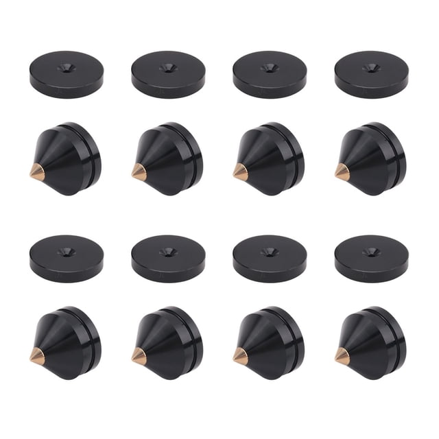 Juego De 8 Pies Para Soporte Altavoz, Almohadilla Pie, Puntas Metal AleacióN Aluminio, Cono Suelo, Clavo Color Negro
