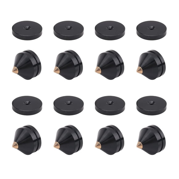Juego De 8 Pies Para Soporte Altavoz, Almohadilla Pie, Puntas Metal AleacióN Aluminio, Cono Suelo, Clavo Color Negro