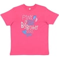 thumbnail image 3 of Inktastic Pink or Blue, Big Brother Loves You Footprints and Heart Youth T-Shirt, 3 of 5