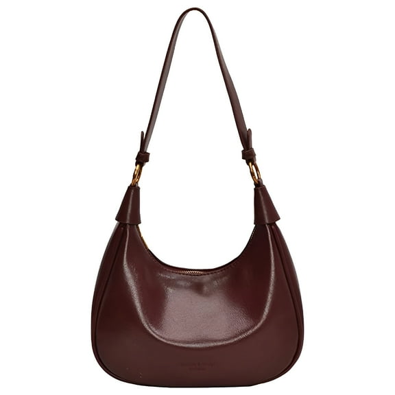 GASTROPOD Crescent Shoulder Bag for Women Red Purse Burgundy Handbag Satchel Bag Retro Leather Fall Bags Maroon Shoulder Purse