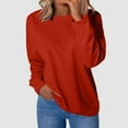 thumbnail image 2 of NOLDARES Womens Oversized Fashion Crewneck Sweatshirts Long Sleeve Casual Pullover Sweatshirt Tops(Red,S), 2 of 4