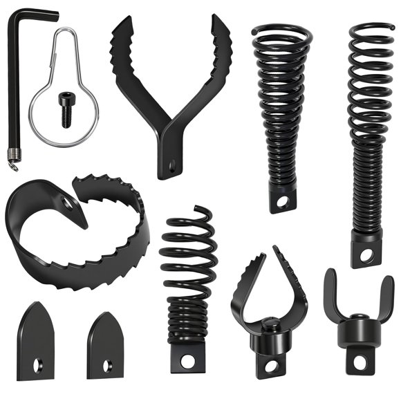 Juego de cabezales cortadores para destapacaños Relioky de 9 piezas para cables de 5/16" a 3/4"