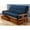 Blue/Barbados, variant on Kodiak Furniture Monterey Full Futon with Canadian Mattress in Light Brown/White