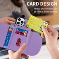 thumbnail image 6 of Wallet Cases for iPhone 14 Pro Max with Card Holder 6.7",PU Leather Magnetic Clasp [360° Rotatable Ring Holder Kickstand] Heavy Duty Flip iPhone 14 Pro Max Case for Women Girls,(Purple), 6 of 13