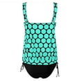 thumbnail image 4 of Fmbrln Womens Plus Size Two Piece Tankini Swimsuits Fashion Loose Modest Bathing Suit Polka Print Blouson Swim Tank Tops, 4 of 5