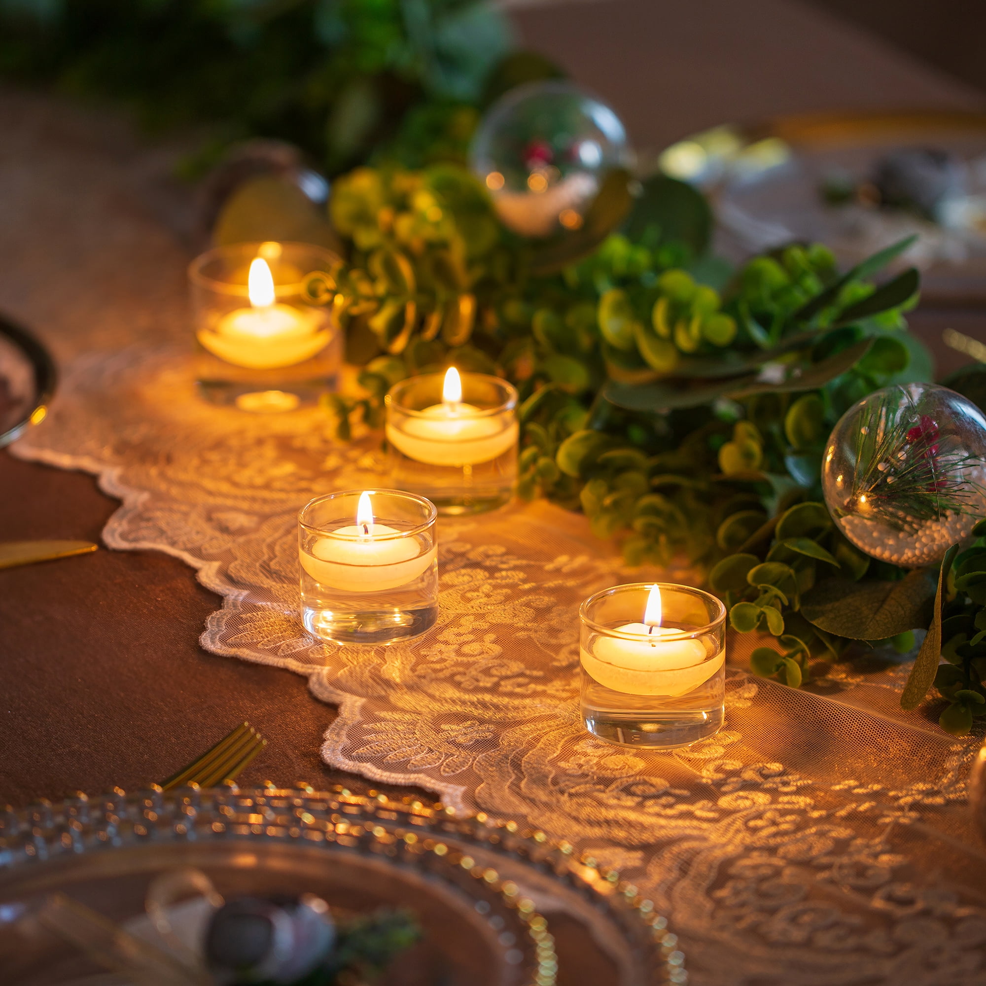 Sziqiqi Glass Tealight Candle Holder for Floating Candles Small in Bulk