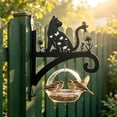 thumbnail image 5 of Steadline Hanging Bracket,Black Metal Cutout Wall Mount Hook,Load Bearing Support For Flower Baskets,Lanterns And Garden Patio Wall Decoration(Black), 5 of 8